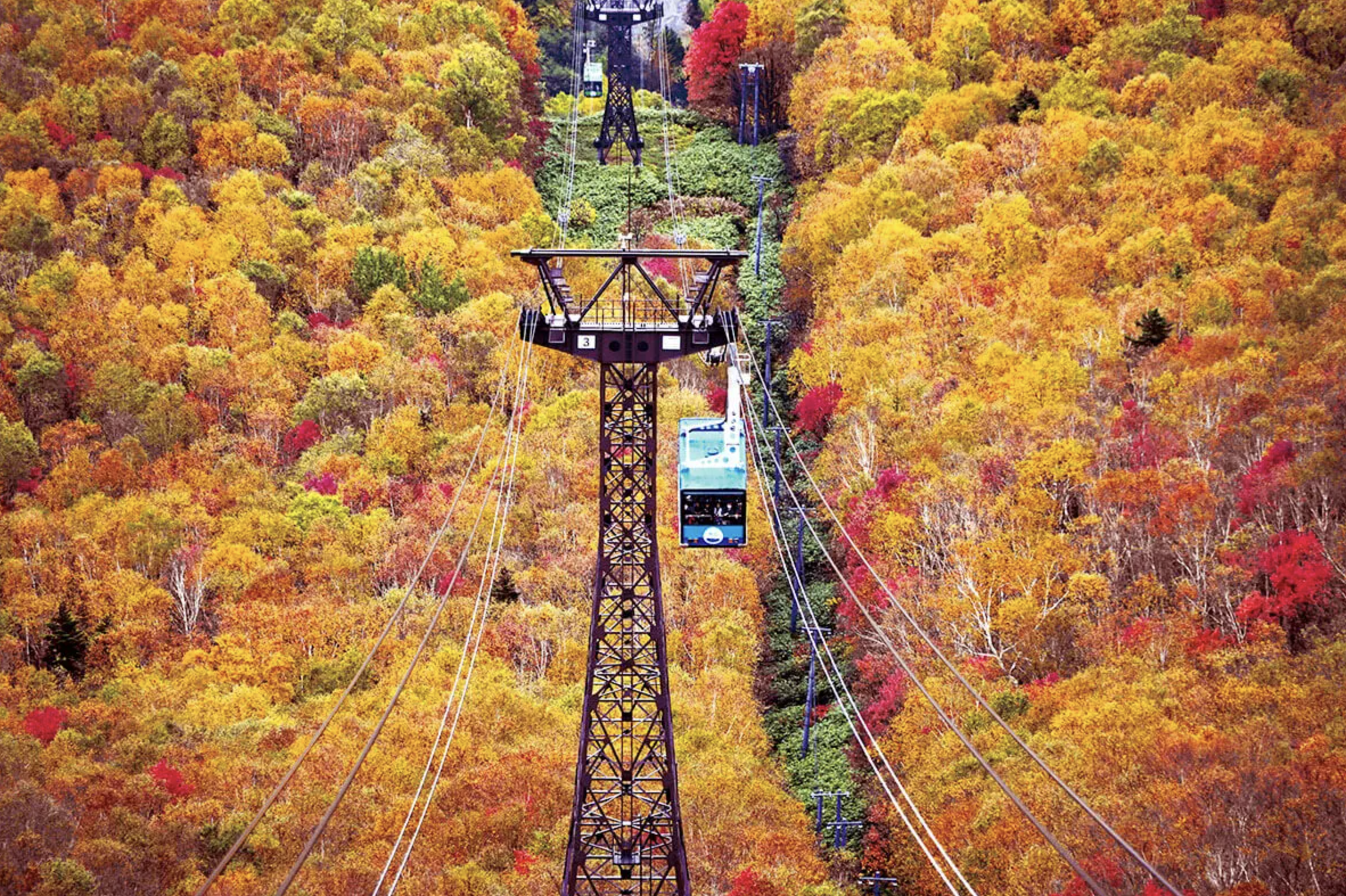 「北海道層雲峡」紅葉